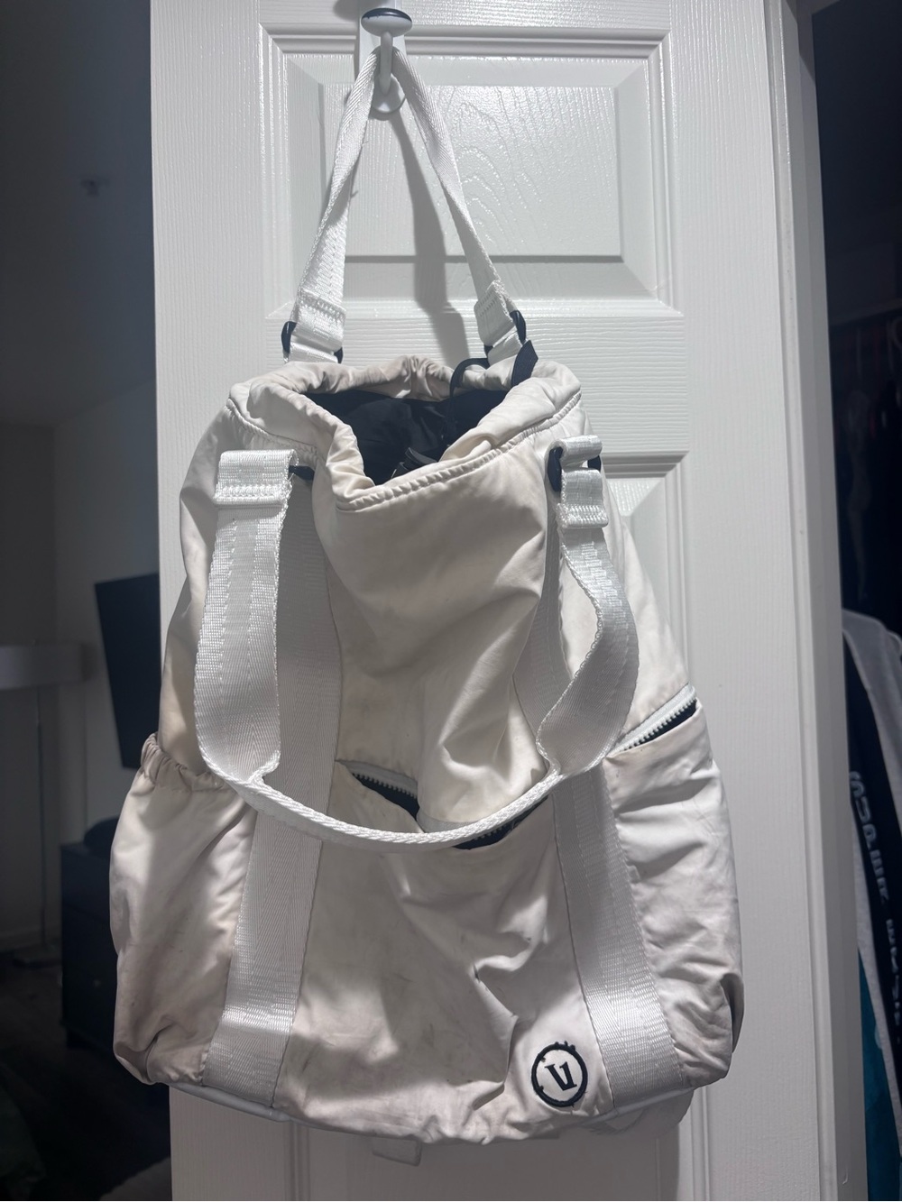 Vuori White Convertible V1 Backpack Tote